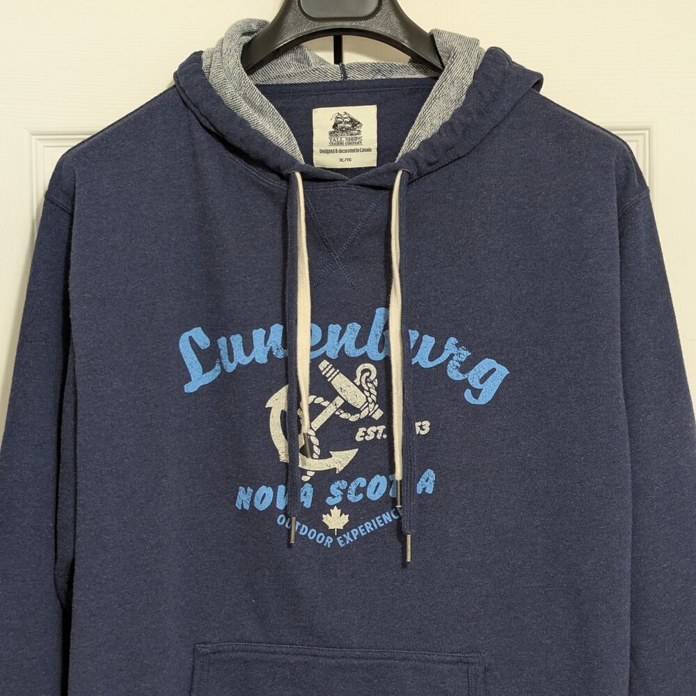 Tall Ships Trading Company Lunenburg Nova Scotia Blue Hoodie